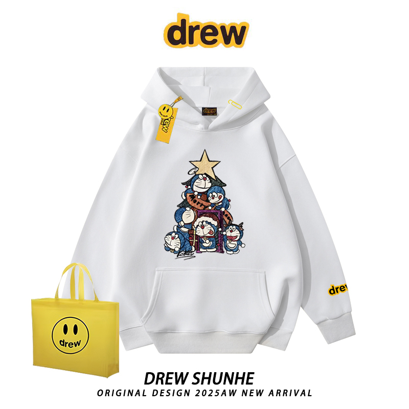 drew联名卡通哆啦A梦连帽卫衣