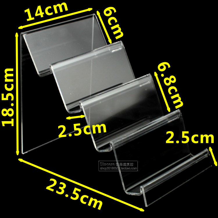 四层有机玻璃手机座透明亚克力钱包眼镜展示架打火机架首饰品展架