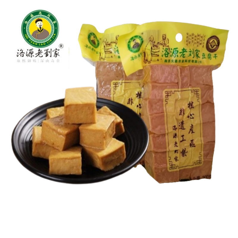 洛南特产洛源老刘家豆腐干卤香干原味豆制品即食代餐健身休闲零食