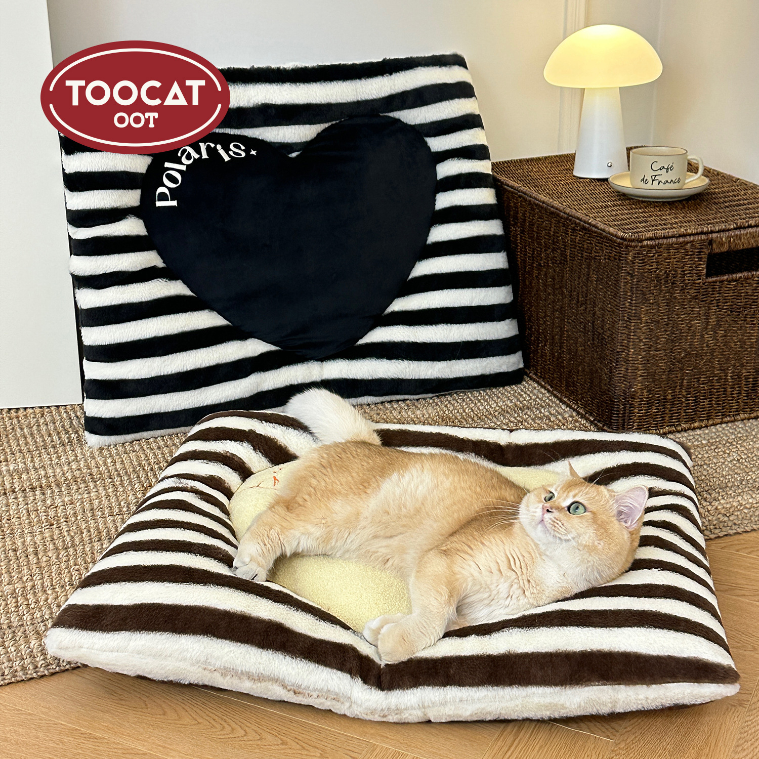 TOOCAT爱心宠物睡垫秋冬猫垫狗垫