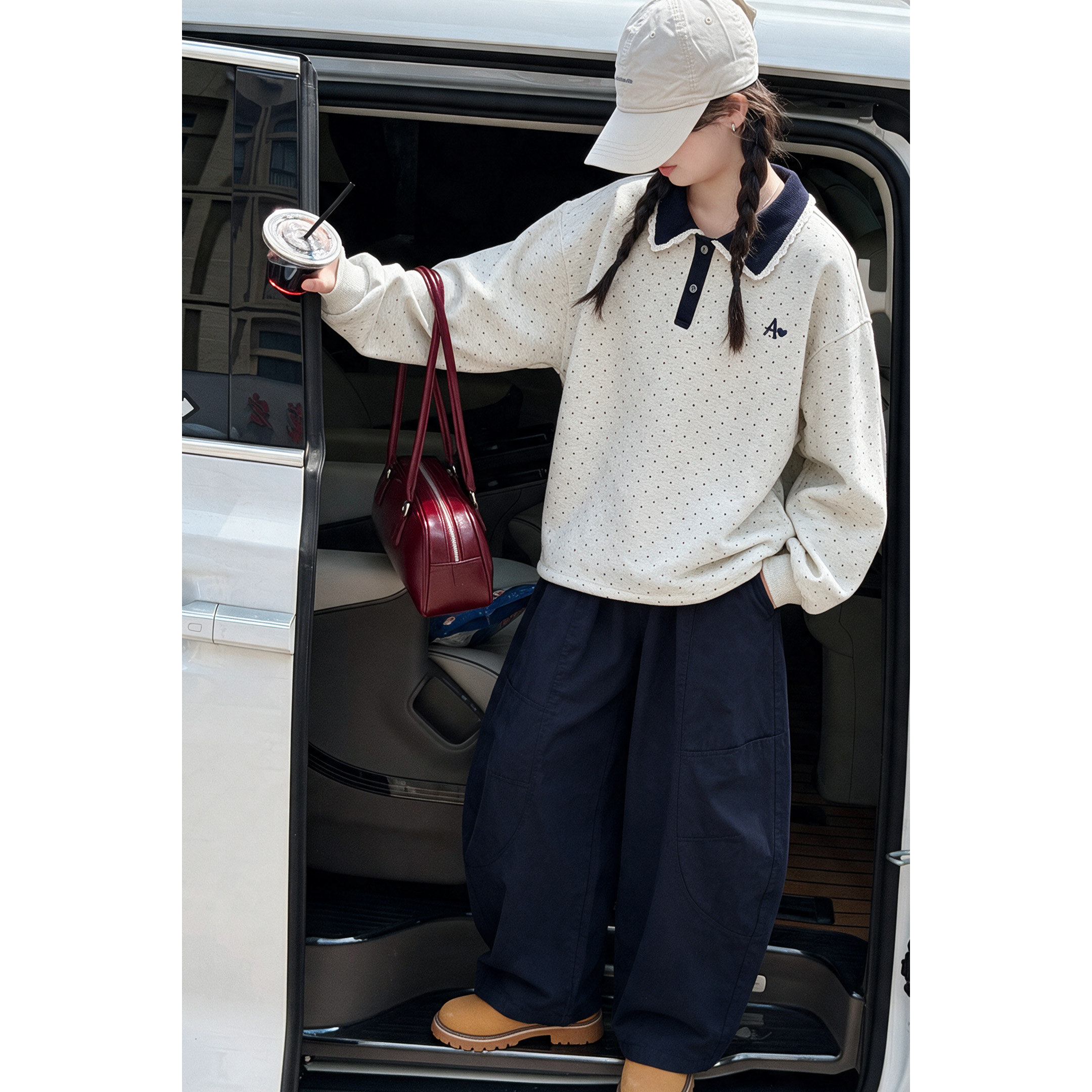 韩系女童Polo衫卫衣套装2026新款秋季儿童棉布休闲裤卫衣两件套装