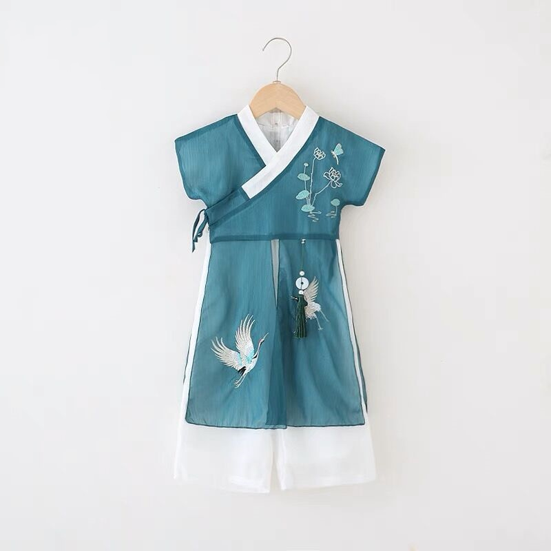 中国风薄款汉服男童春秋