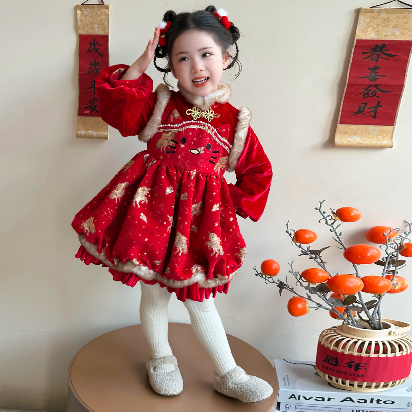 拜年服女童冬季2025新款小童