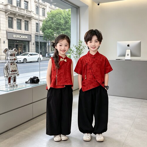 儿童春季汉服演出服唐装