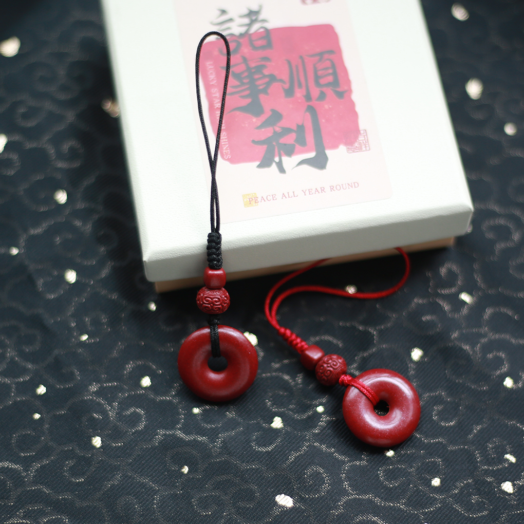 旗袍挂件压襟步腰佩朱砂手机吊坠