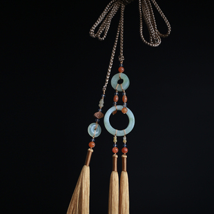 循-宫绦版原创汉服宫绦圆领袍腰绳 明制流苏玉腰佩 古风腰带男女