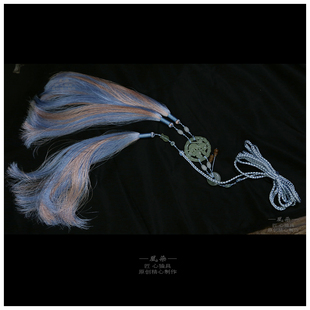 比翼-宫绦原创汉服明制道袍长衫腰带丝绦玉腰佩流苏鸳鸯情侣挂件