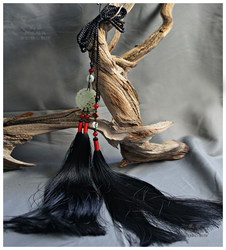 【凰染-花隐-宫绦版】原创汉服腰带玉坠丝宫绦涤道袍长衫腰绳玉佩