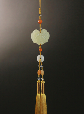 瑞玉-古风汉服腰佩长流苏禁步复古青白玉佩挂件新中式马面裙配饰