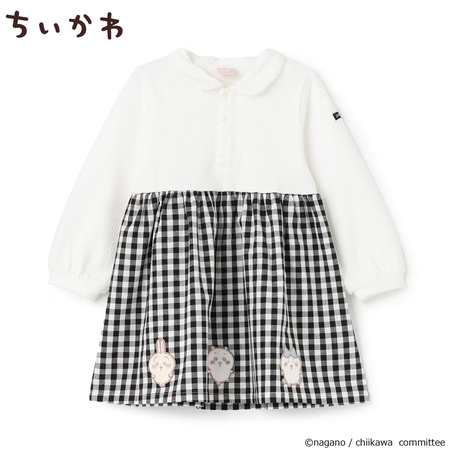 特价日本PM家女童孩连衣裙可爱卡通春秋冬长袖沙沙裙棉娃娃领