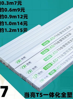 当亮照明高亮节能T5一体化灯管LED长条灯商用家用超亮220V灯具条