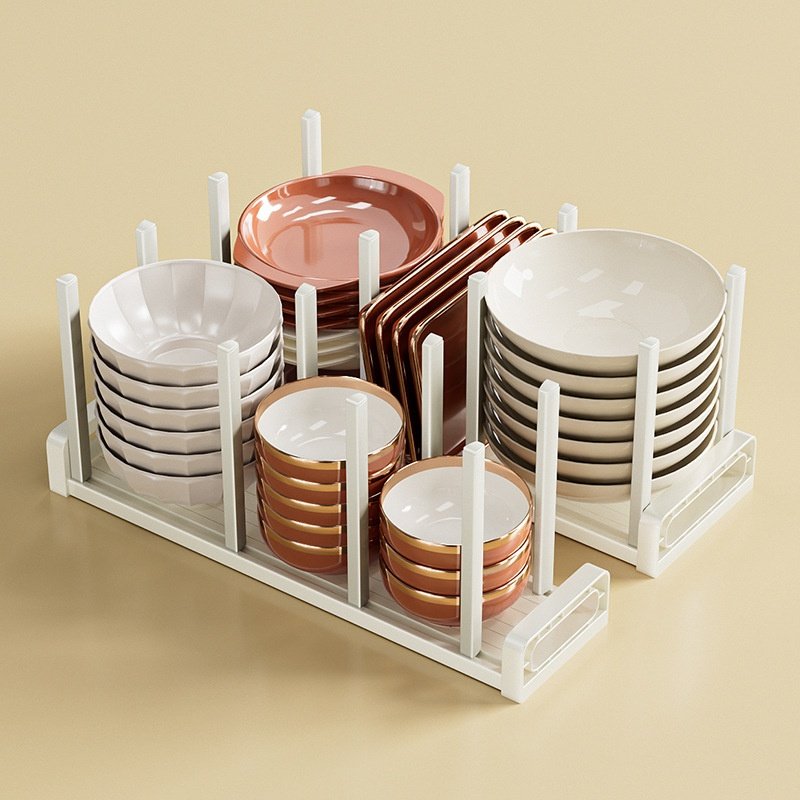 束丰厨房抽屉内堆碗架放碗碟盘子架橱柜内置收纳架沥水防滑置物架,厨房/烹饪用具,碗架,淘宝优惠券,粉丝福利购,淘宝优惠卷