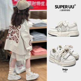 春季新款儿童板鞋韩版做旧女童鞋子小脏鞋软底魔术贴男童运动鞋