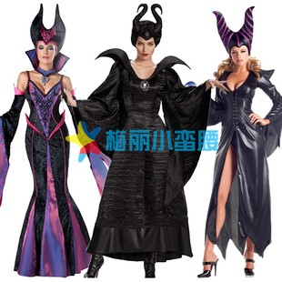 玛琳菲森黑暗女巫cos服装道具牛角帽新款沉睡魔咒恶魔牛角头套