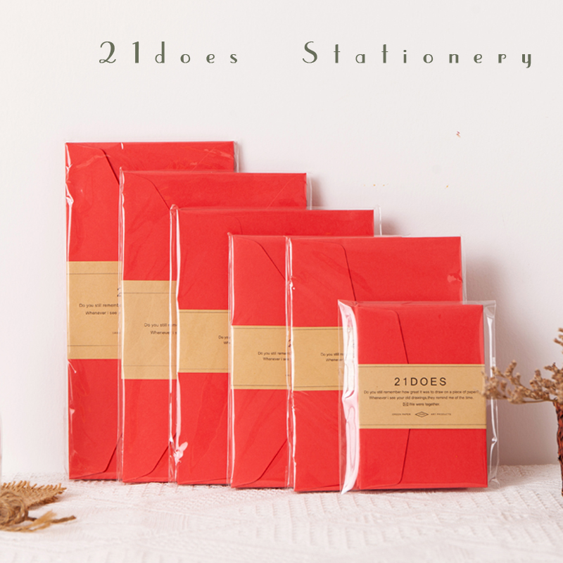 21does日本红色艺术风圣诞信封