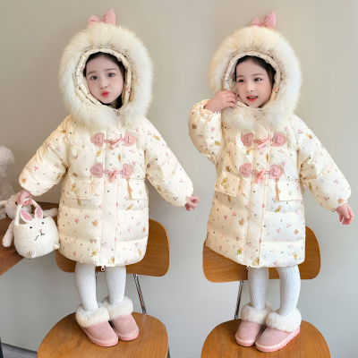 女童羽绒服女宝加厚儿童外套冬