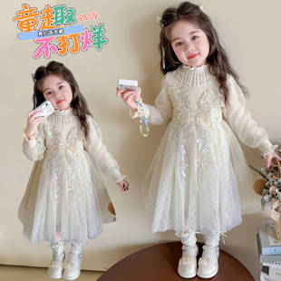 女童公主裙2025冬装新款裙子冬裙超好看女孩生日冬季儿童连衣裙