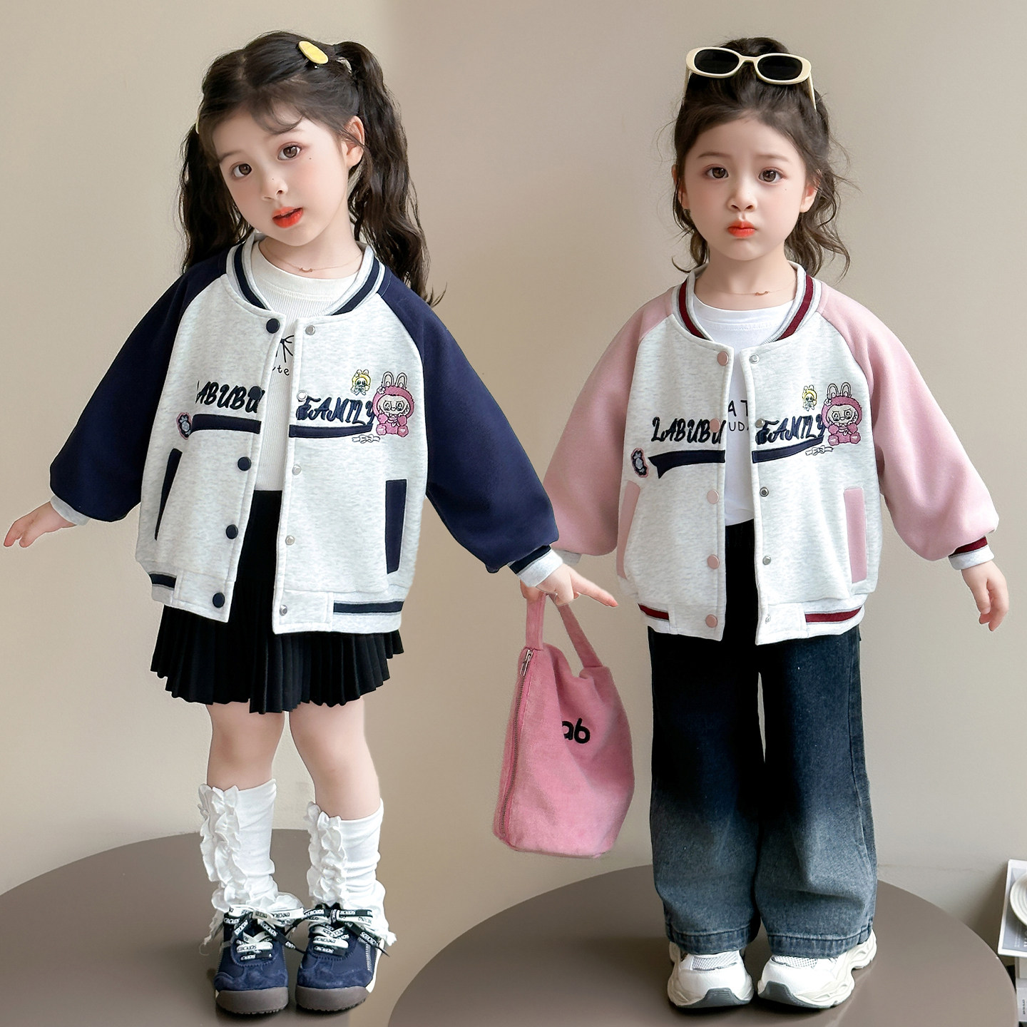 专柜品质女童外套秋季儿童棒球服图片