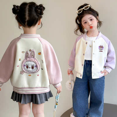 专柜品质女童外套春装儿童棒球服