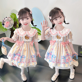 新款 女童洛麗塔公主裙2025夏裝 寶寶小女孩生日裙子兒童連衣裙夏