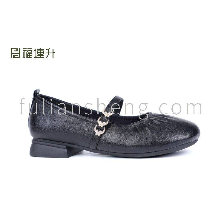 福连升2026春夏新款法式方头玛丽珍女鞋一字扣带低跟单鞋时尚简约