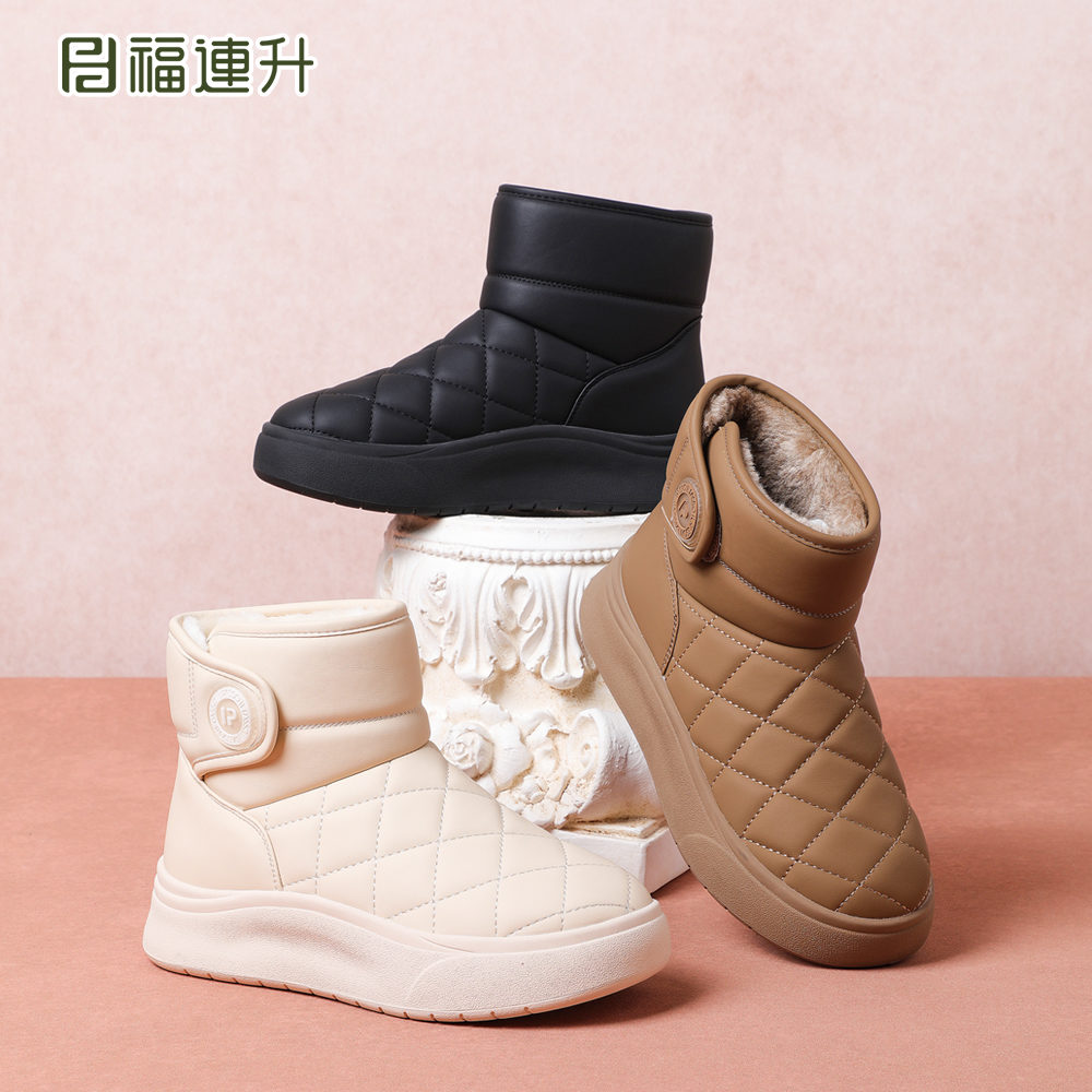 福连升2025冬季新款加绒保暖雪地