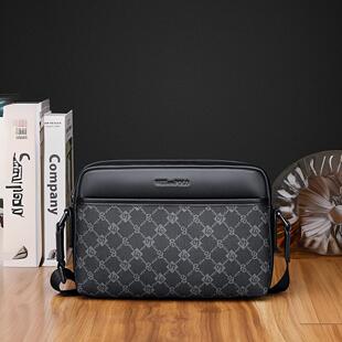 休闲时尚 斜挎包商务单肩包大容量男式 小背包 男士 英皇保罗新款