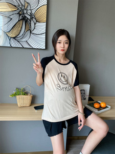 哺乳睡衣夏装大码莫代尔短袖薄款女产妇孕妇季怀孕期家居服可外穿