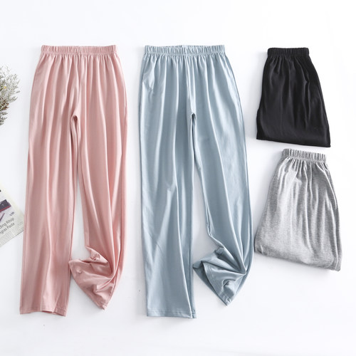 睡裤纯色夏天长款宽松大码