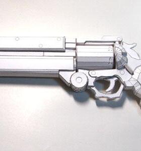 皇冠特惠 白色Revolvers[1:1比例]纸模型