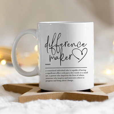 Difference Maker陶瓷咖啡马克杯子茶水杯Boss同事老师Definition