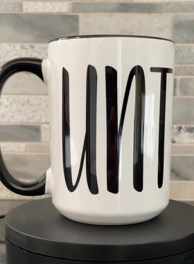 CUNT创意陶瓷咖啡马克杯子Funny Gift Mug茶水杯生日礼物Birthday