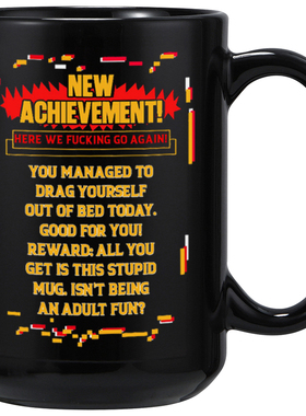 NEW ACHIEVEMENT陶瓷咖啡马克杯子Dungeon crawler茶水杯生日礼物