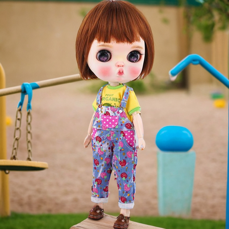 雪贝尔娃衣背带裤blythe小布百搭