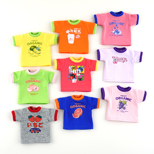 blythe小布娃衣ob22ob24胶皮娃娃bjd撞色短袖 水果系列 衫