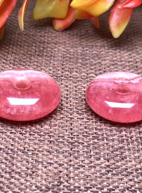 天然红纹石平安扣吊坠民族风礼物