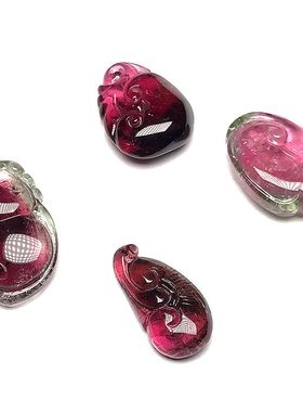 天然碧玺吊坠女款红碧西瓜碧挂坠