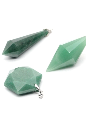 天然东陵玉灵摆吊坠单尖双尖挂坠