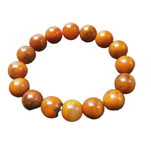 2021新款促销龙陵黄龙玉圆珠女生手链玉石手珠黄蜡石手串玉佩12mm