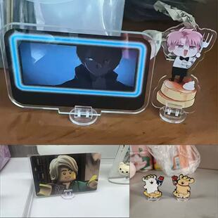 透明亚克力底座立牌夹2mm固定夹卡片卡牌固定夹展示架立式桌游diy