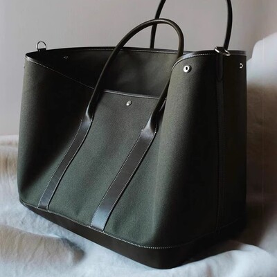 PU帆布大容量托特花园包包女高级感通勤手提单肩斜挎包