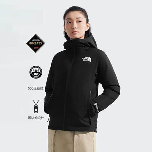 北面户外550蓬羽绒三合一冲锋衣