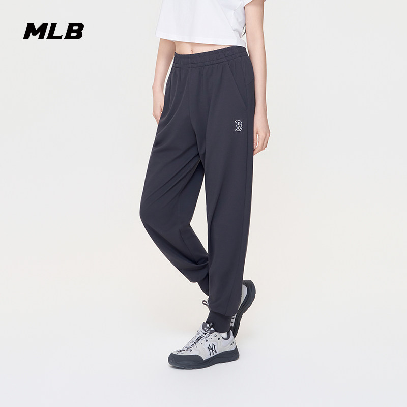 26新款MLB情侣运动裤男女小标凉感束脚裤休闲针织长裤3APTB0663 - 实物图