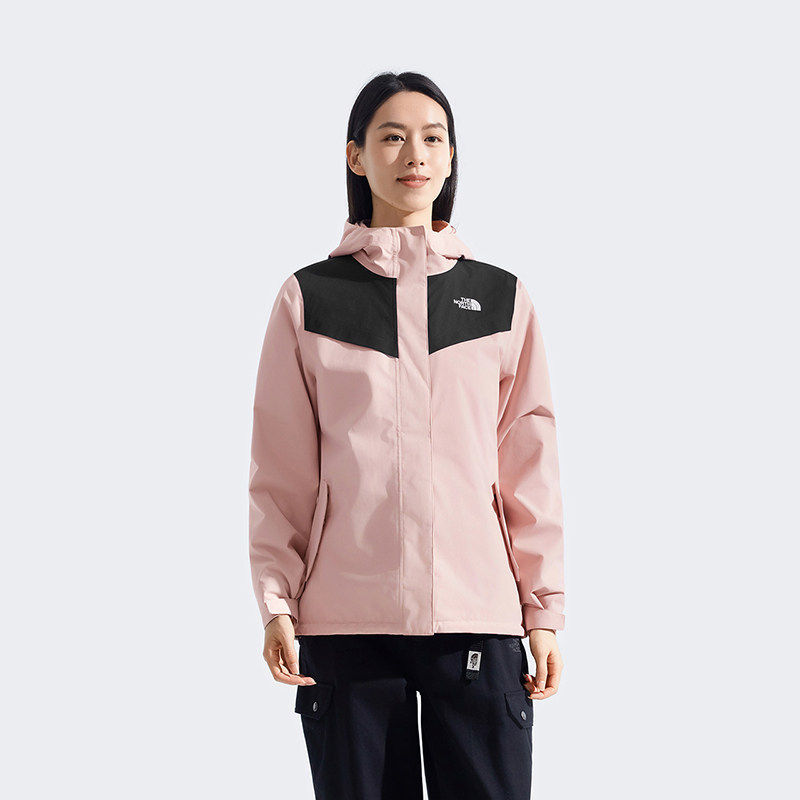 北面新款女三合一防风防水冲锋衣