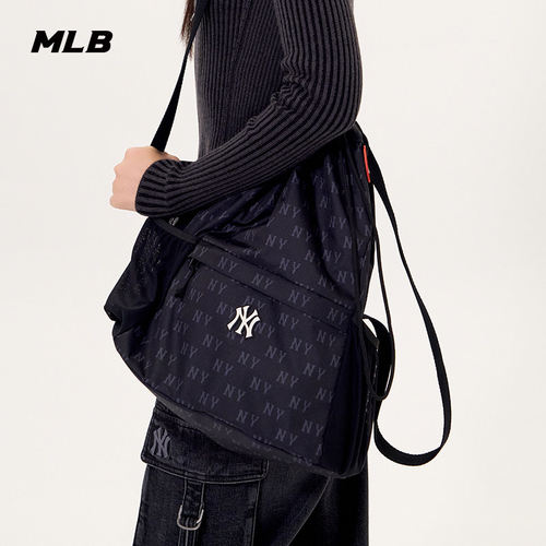 MLB情侣NY老花时尚大容量双肩包