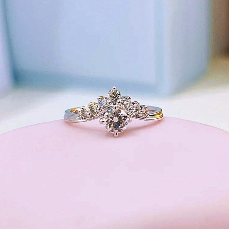 小红书纯银莫桑石戒指女