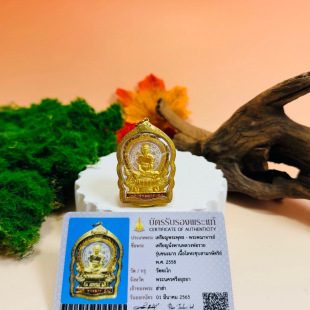 金壳smk 纯金盖纯金 泰国佛牌搬运工 龙婆瑞2558查纳曼自身