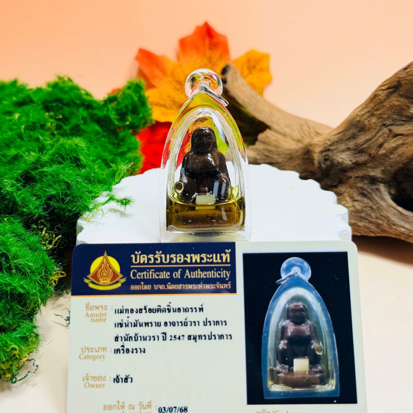 泰国佛牌搬运工 阿赞哇啦2547咩烫鳃，防水壳塔帕占卡