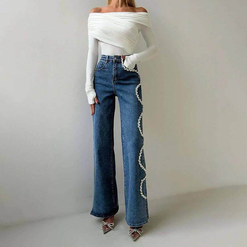 X 78825 Women All Seasons Jeans Wide-leg宽腿牛仔裤