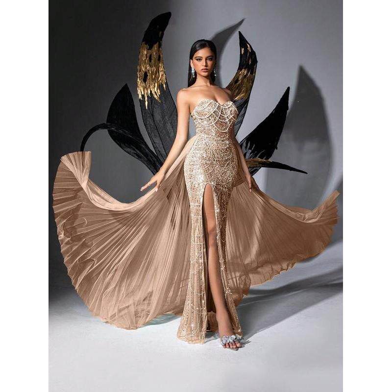 T 89791 Women Formal Events Evening Gown Luxury奢华晚礼服
